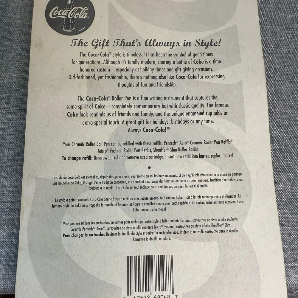Coca-Cola Branded Writing Set with Black and White Design